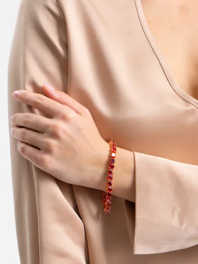 Браслет декоративный, женский, с красными камнями купить по цене 901 ₽ винтернет-магазине KazanExpress