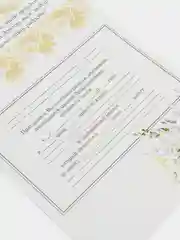Свадебное приглашение. Тройного сложения.  Размер 110*160 мм