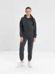 Угольный спортивный костюм женский, на флисе, утепленный, оверсайз