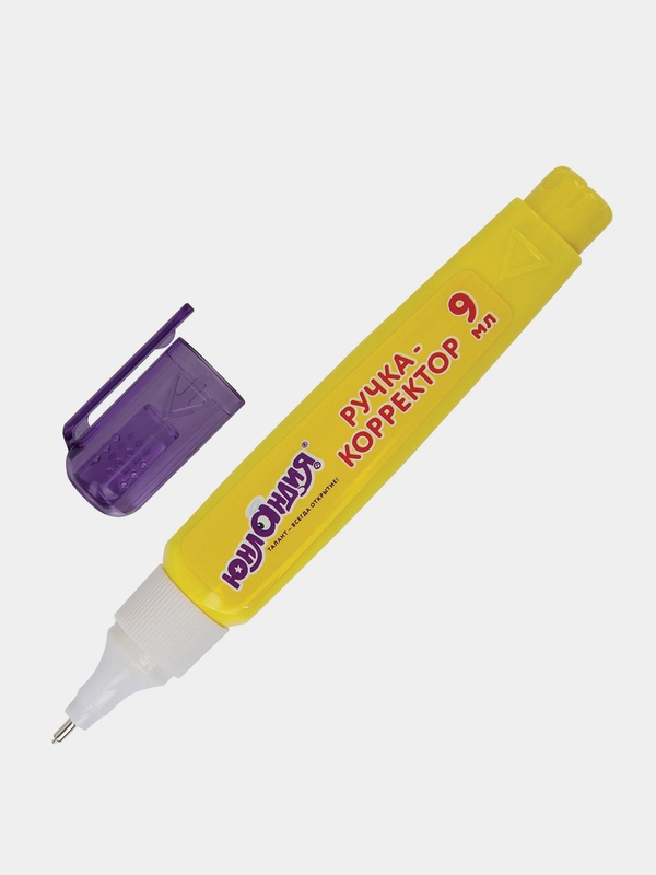 Ручка-корректор ЮНЛАНДИЯ, 9 мл, 1 шт., металлический наконечник, 228432