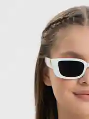 Белый очки солнцезащитные, женские, квадратная оправа