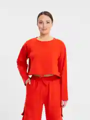 Красный костюм женский трикотажный летний