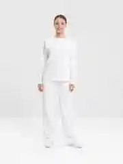 Белый костюм женский спортивный, теплый