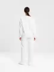 Белый костюм женский спортивный, теплый