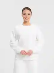 Белый костюм женский спортивный, теплый