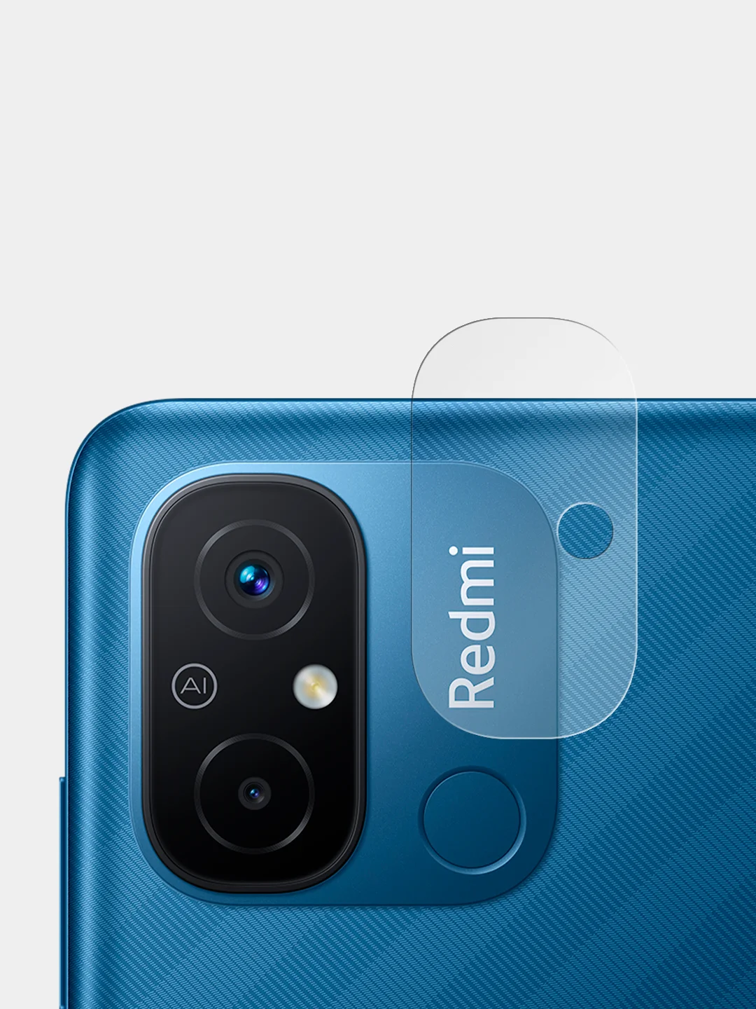 Прозрачный защитное стекло на камеру BROSCORP для телефона Xiaomi Redmi 12С прозрачное закаленное