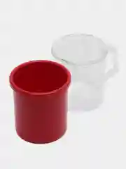 Красный кружка под полиграфическую вставку,3 шт