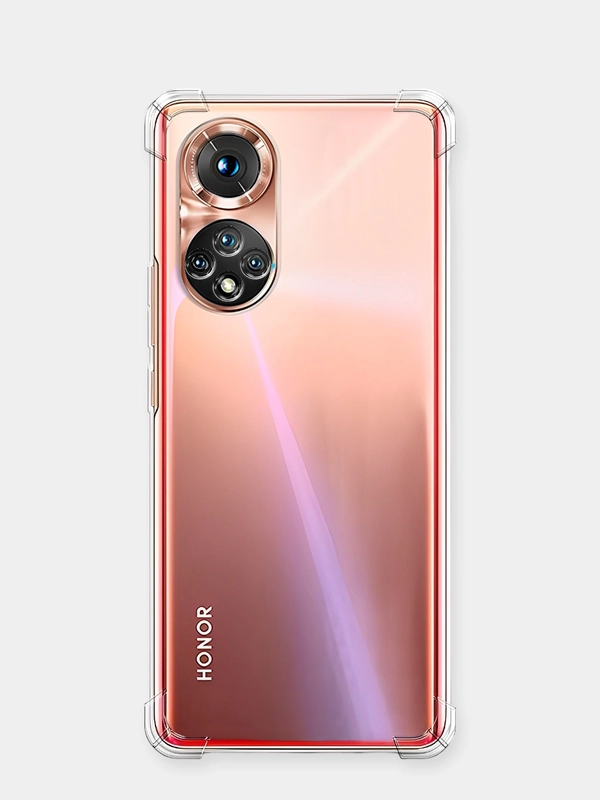 Чехол противоударный для Honor 50, Huawei Nova 9, прозрачный силиконовый, с защитой камеры