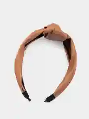 Ободок женский, с узлом из кожи