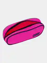 Пенал-косметичка розовый, BRAUBERG овальный, полиэстер, 22х9х5 см, 229270