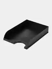 Лоток горизонтальный для бумаг BRAUBERG Standard, 350х253х65 мм, черный, 237947