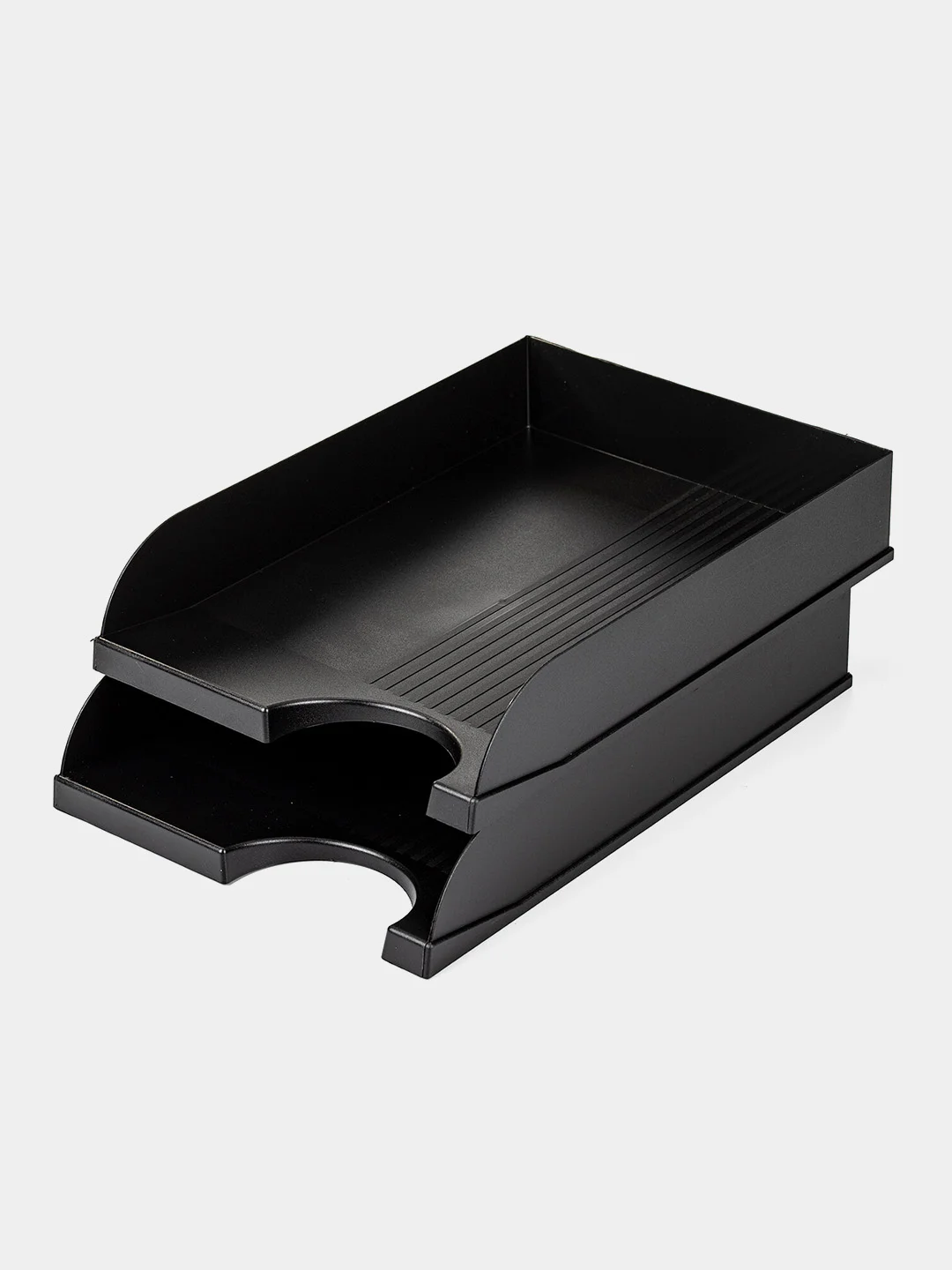 Лоток горизонтальный для бумаг BRAUBERG Standard, 350х253х65 мм, черный, 237947