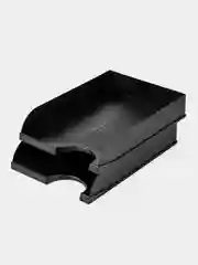 Лоток горизонтальный для бумаг BRAUBERG Standard, 350х253х65 мм, черный, 237947