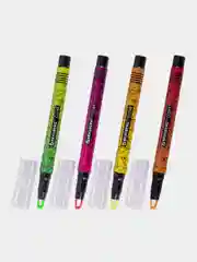 Набор текстовыделителей с прозрачным наконечником 4 ЦВЕТА BRAUBERG Clear, 152426