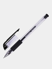 Ручка гелевая с грипом BRAUBERG "EXTRA GT NEEDLE", ЧЕРНАЯ, 12 шт., 143918