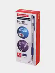 Ручка гелевая с грипом BRAUBERG "EXTRA GT NEEDLE", СИНЯЯ, 12 шт., 143916