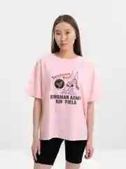 Конфетный футболка женская, оверсайз