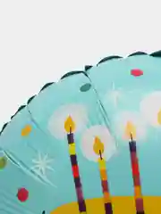 Голубой воздушные шары Happy Birthday, круглые, фольгированные