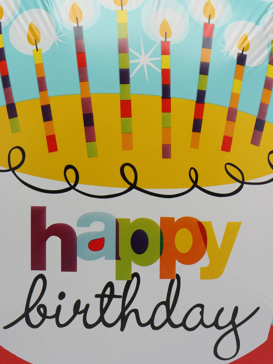 Голубой воздушные шары Happy Birthday, круглые, фольгированные