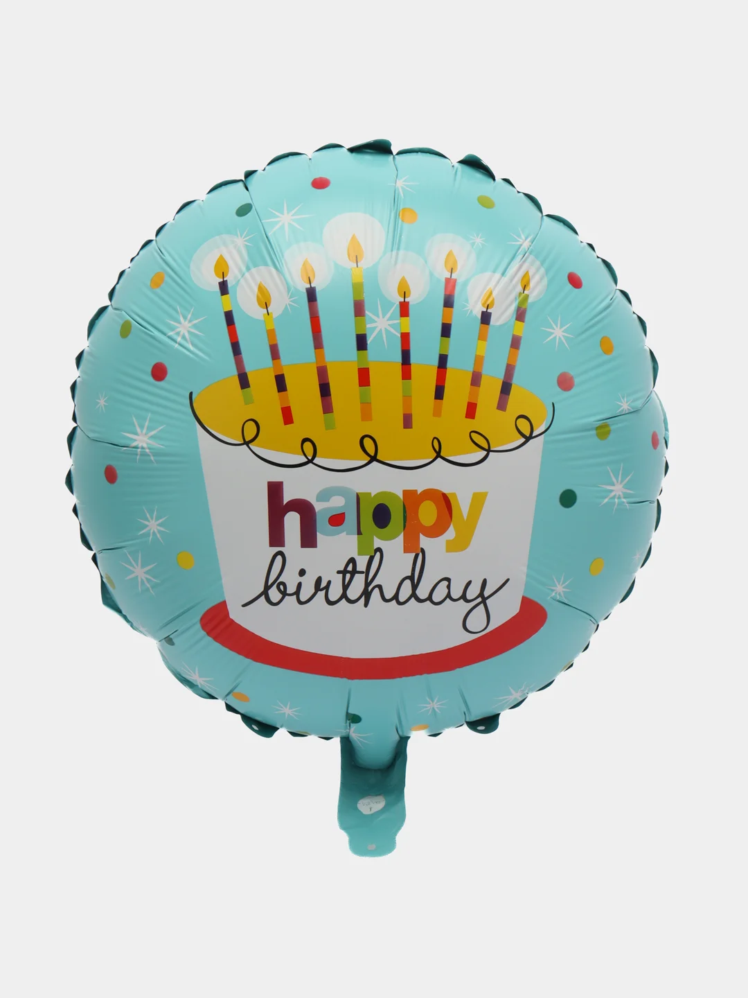Голубой воздушные шары Happy Birthday, круглые, фольгированные