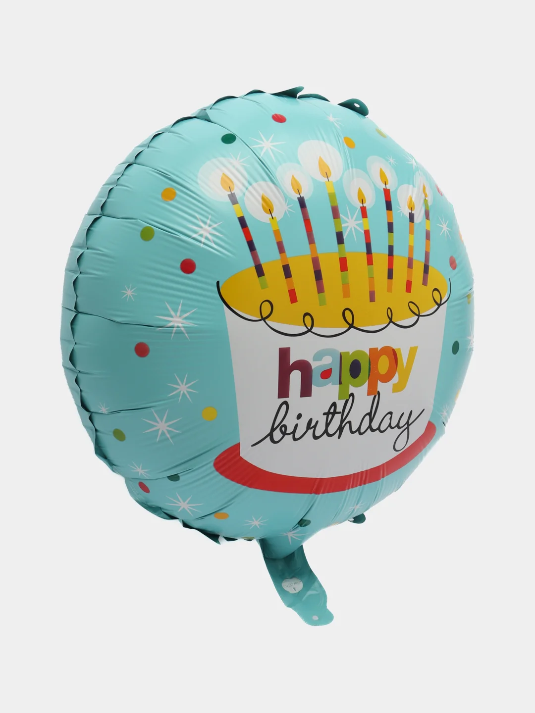 Голубой воздушные шары Happy Birthday, круглые, фольгированные