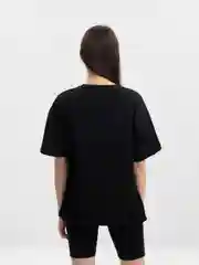 Черный футболка женская, оверсайз