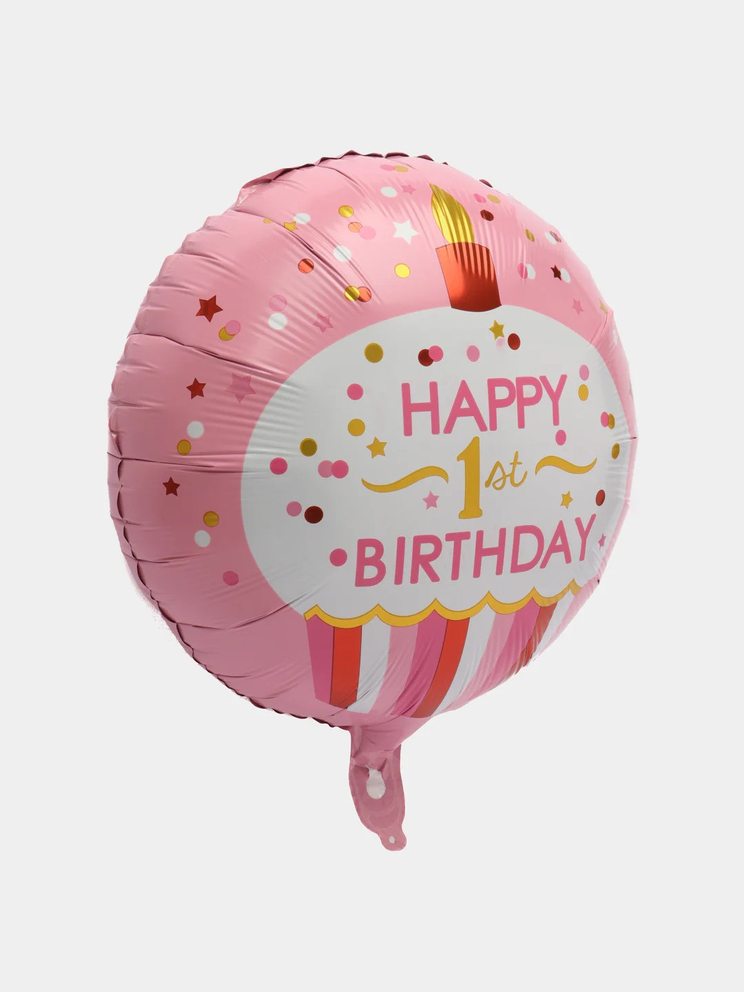Розовый воздушные шары Happy Birthday, круглые, фольгированные