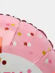 Розовый воздушные шары Happy Birthday, круглые, фольгированные