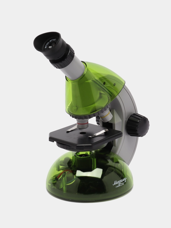 Микроскоп Микромед Атом 40x-640x, лайм, детский