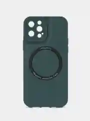 Зелёный хаки чехол MagSafe для iPhone 11, 12, 13, 14, Pro, Pro Max, металалическое кольцо магсейф айфон