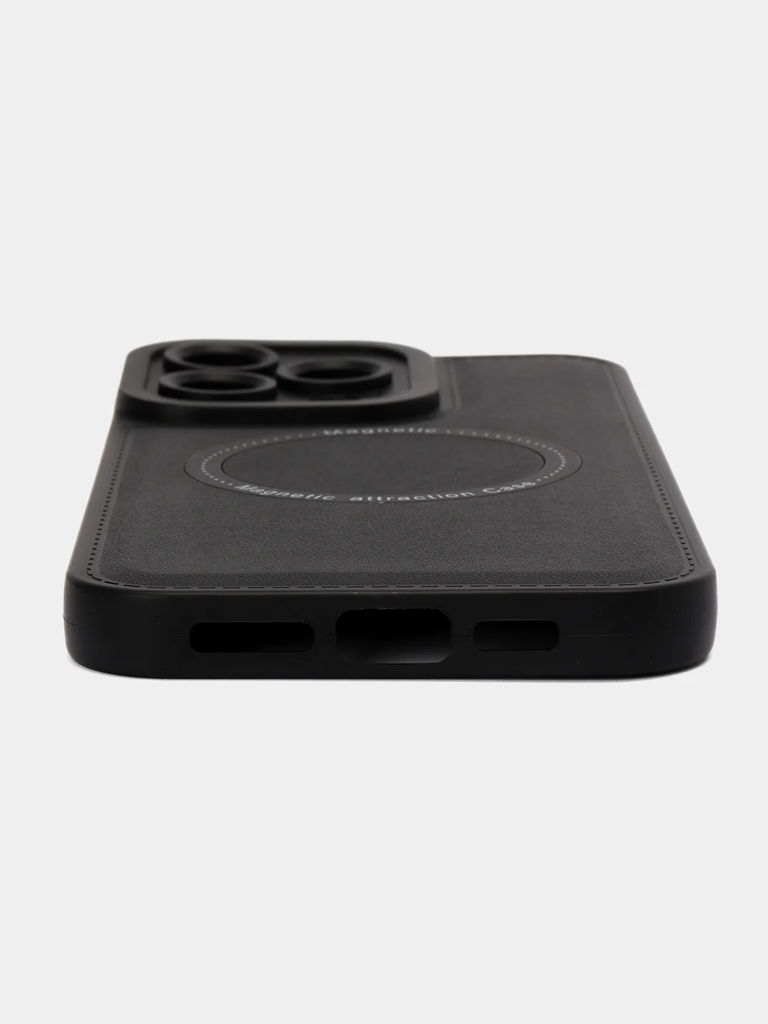 Черный чехол MagSafe для iPhone 11, 12, 13, 14, Pro, Pro Max, металалическое кольцо магсейф айфон