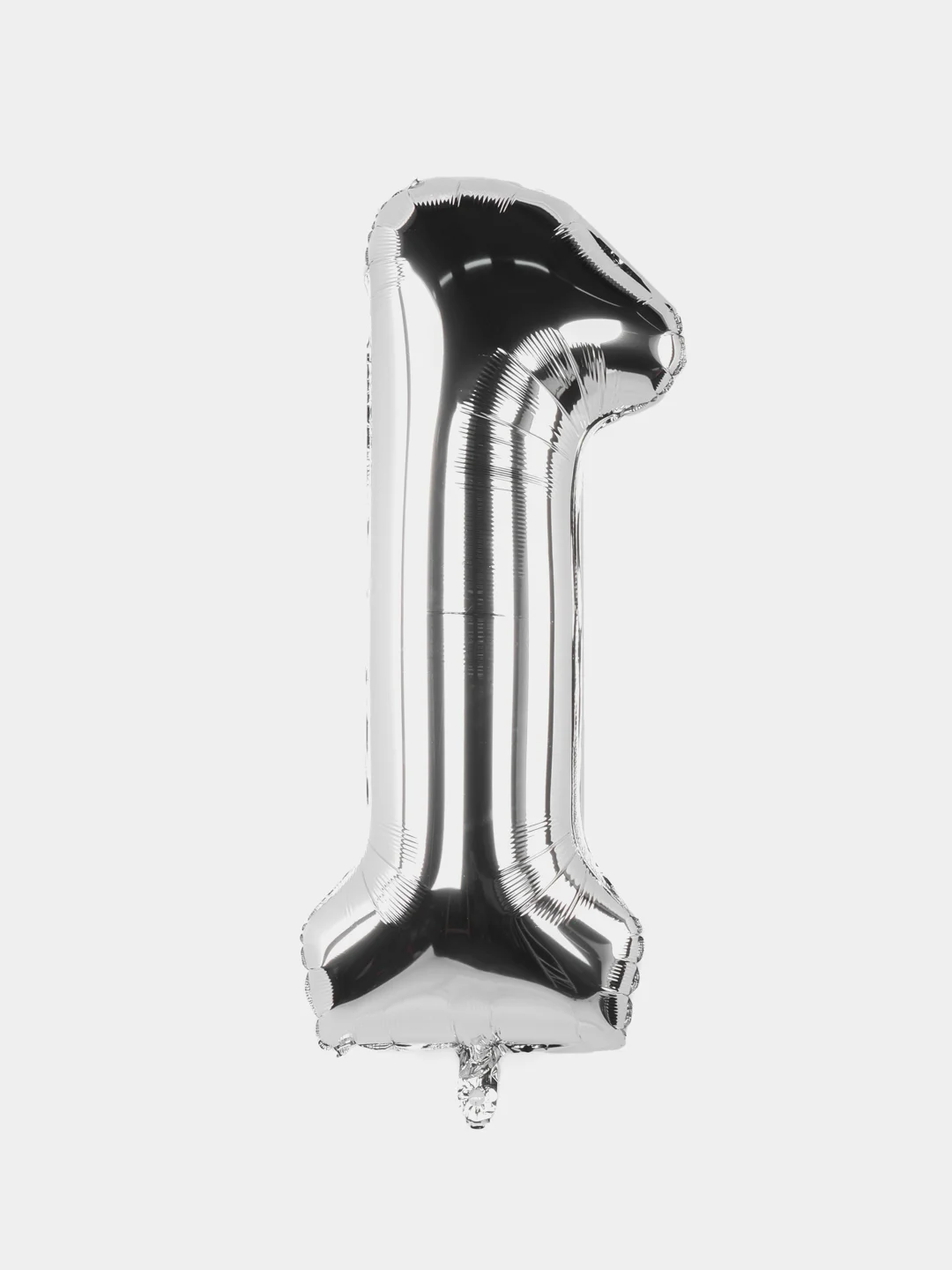 Серебряный шар воздушный "Цифра", 102-106 см, фольгированный