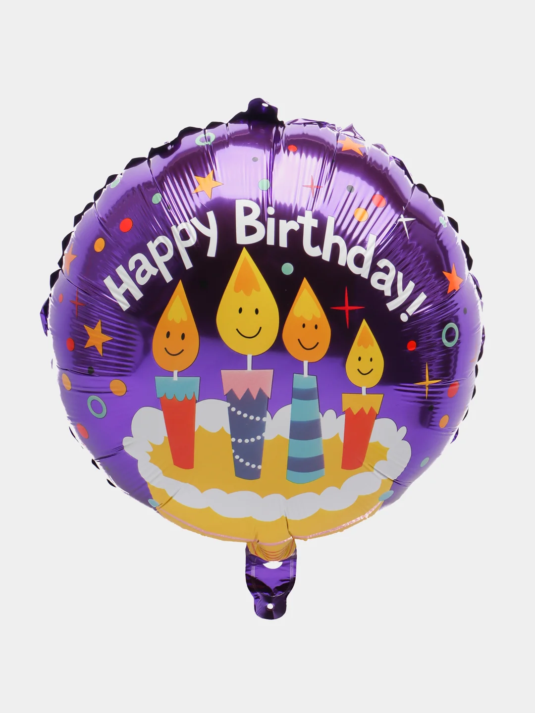Пурпурный воздушные шары Happy Birthday, круглые, фольгированные