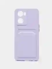 Сиреневый силиконовый чехол для OPPO A57S / A77 4G / A77S / OnePlus Nord N20 SE, с карманом для карт