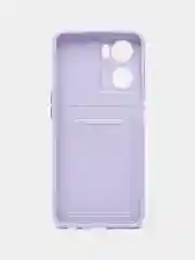 Сиреневый силиконовый чехол для OPPO A57S / A77 4G / A77S / OnePlus Nord N20 SE, с карманом для карт