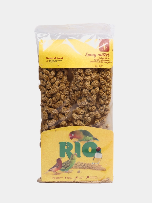 Лакомство для птиц и попугаев RIO "Сенегальское просо", чумиза, в колосьях, 100 г