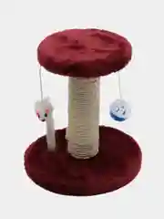 Красный когтеточка для кошек с игрушками