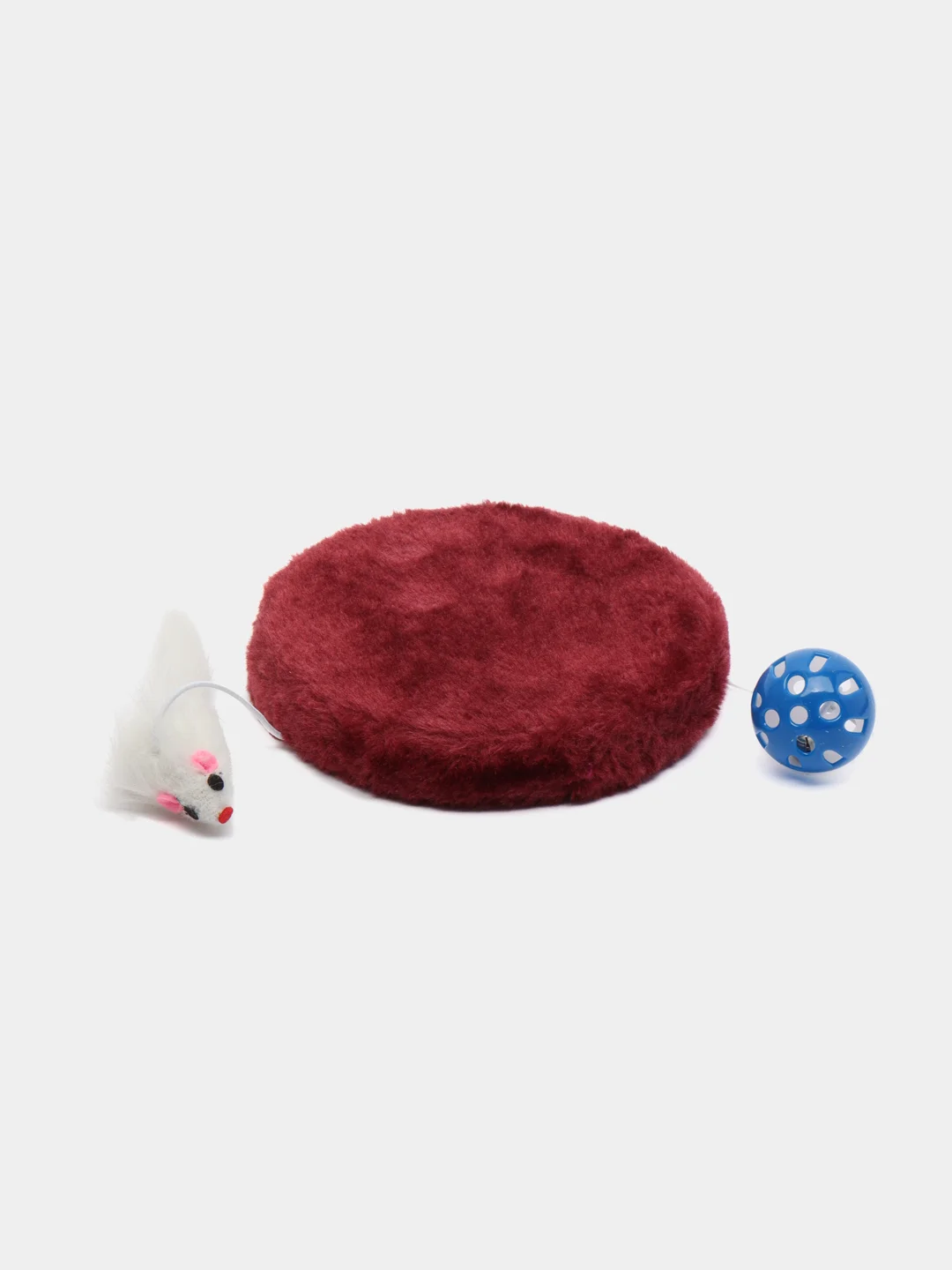 Красный когтеточка для кошек с игрушками