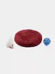 Красный когтеточка для кошек с игрушками