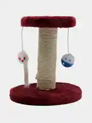Красный когтеточка для кошек с игрушками