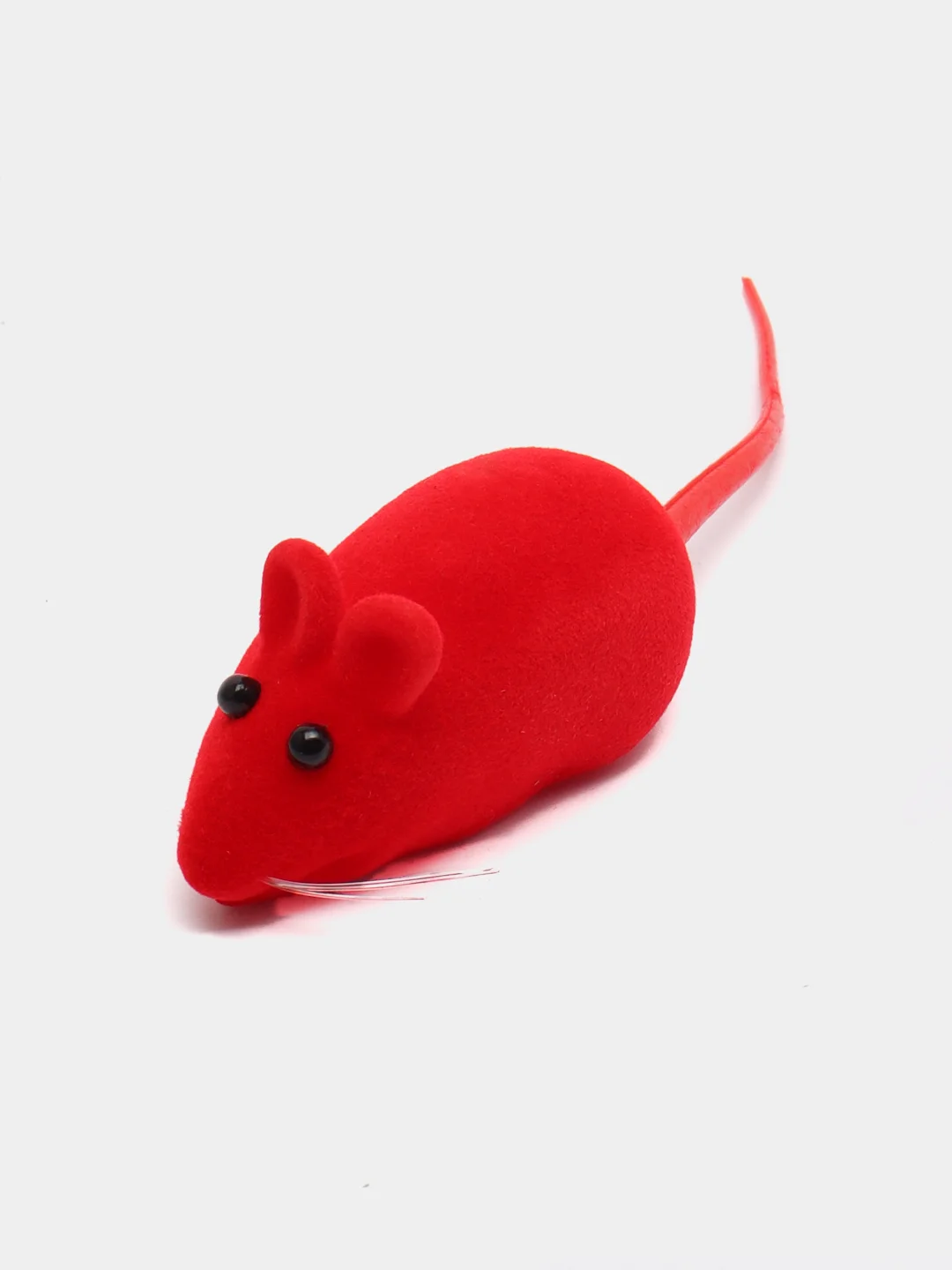 Красный игрушка для кошек мышка с пищалкой