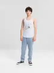 Белый мужская майка, для фитнеса