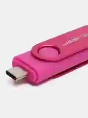 Розовый usb флеш-накопитель 2 в 1 для телефона и ПК, флешка с разъемами USB и type-c