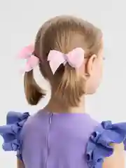 Розовый банты для девочек, 2 штуки