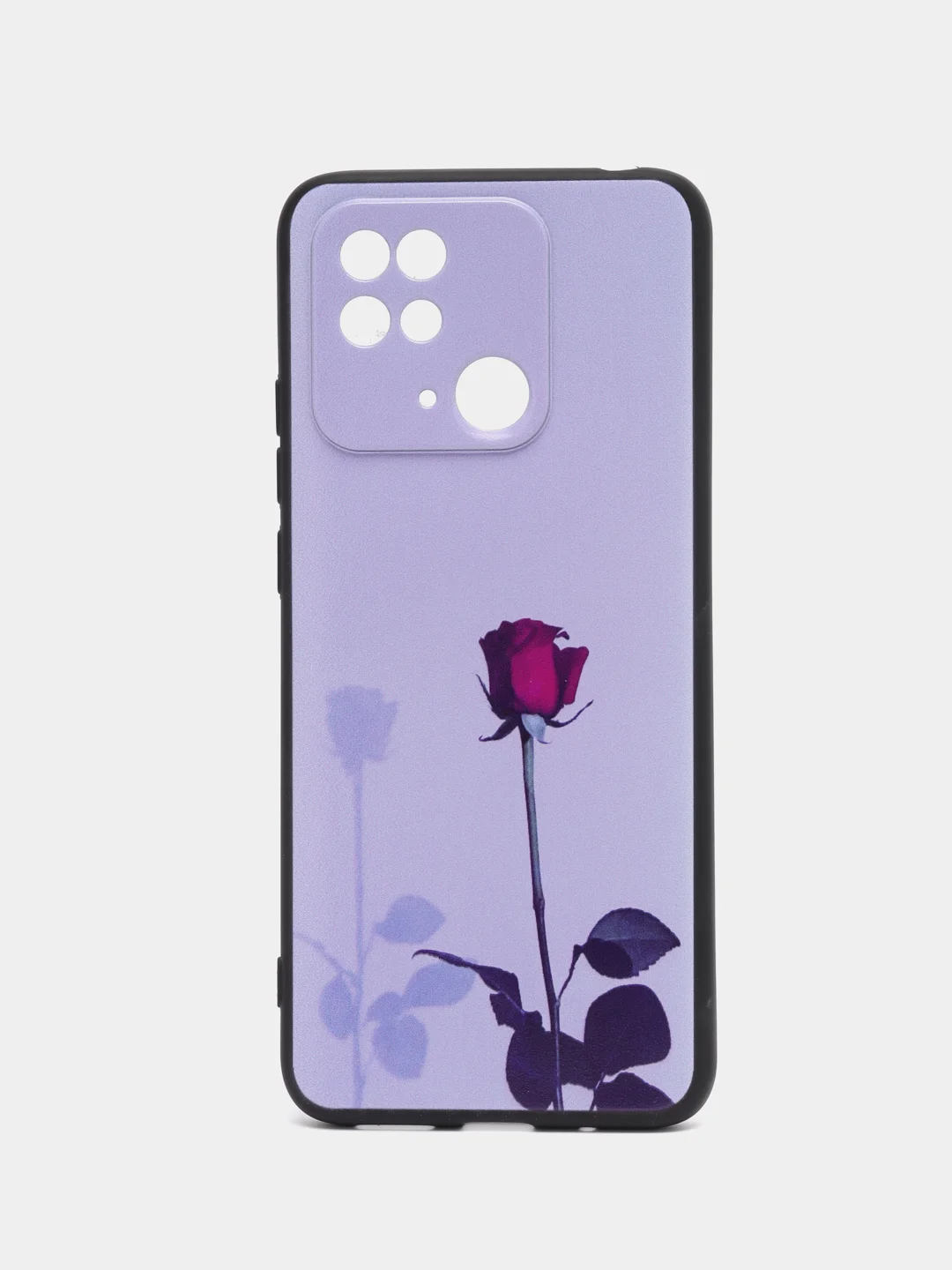 Серебряный силиконовый чехол для Xiaomi Redmi 10C, Poco C40, (Сяоми Редми 10С / Поко С40), с рисунком, с принтом