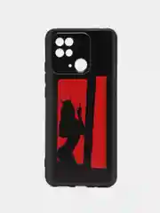 Рыжий силиконовый чехол для Xiaomi Redmi 10C, Poco C40, (Сяоми Редми 10С / Поко С40), с рисунком, с принтом
