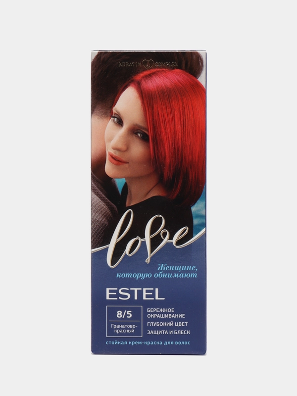 Стойкая крем-краска для волос ESTEL LOVE тон 8/5 Гранатово-красный, 50 мл
