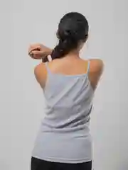 Белый майка женская, в рубчик, на бретельках, 3 цвета