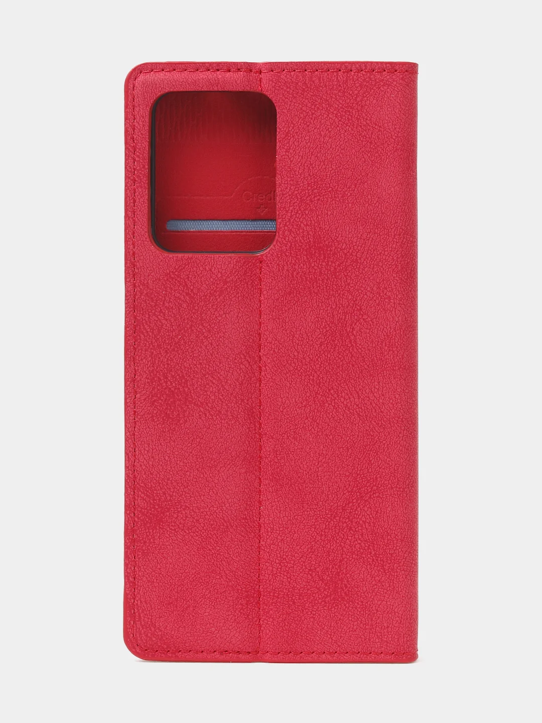 Красный чехол-книжка для Poco X5 Pro / Redmi Note 12 Pro 5G из нубука Super Creative