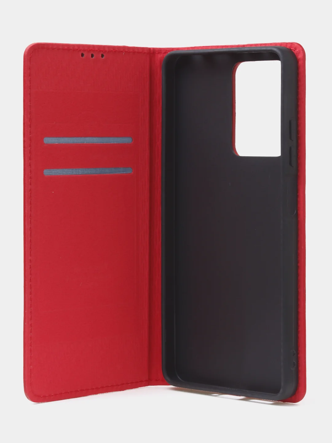 Красный чехол-книжка для Poco X5 Pro / Redmi Note 12 Pro 5G из нубука Super Creative